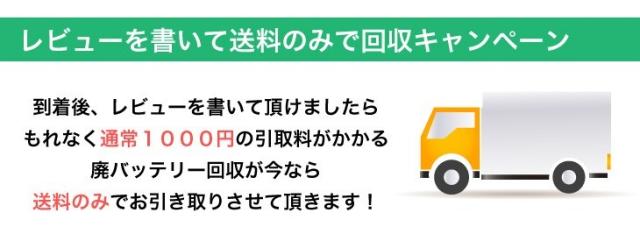 レビューを書いて送料のみで回収キャンペーン