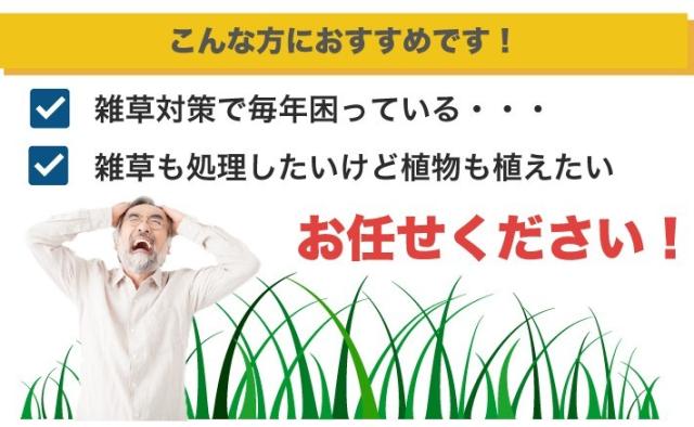 雑草対策で困っている方はおまかせ下さい。