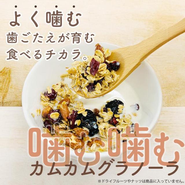 カムカムグラノーラ 500g・1kg・1kg×3 / 送料無料 チャック付 無添加 脂質控えめ オートミール シンプル朝食 ヨーグルト トッピング ダイエット おやつ こわけや