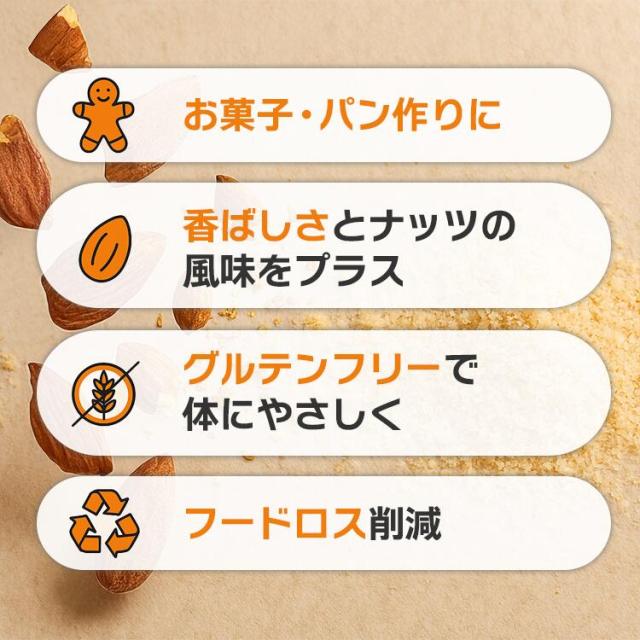 《はじかれ》アーモンドプードル 1kg 〔チャック付/アーモンドパウダーメール便送料無料チャック付製菓材料パン材料洋菓子マドレーヌマカロンタルトナッツこわけや