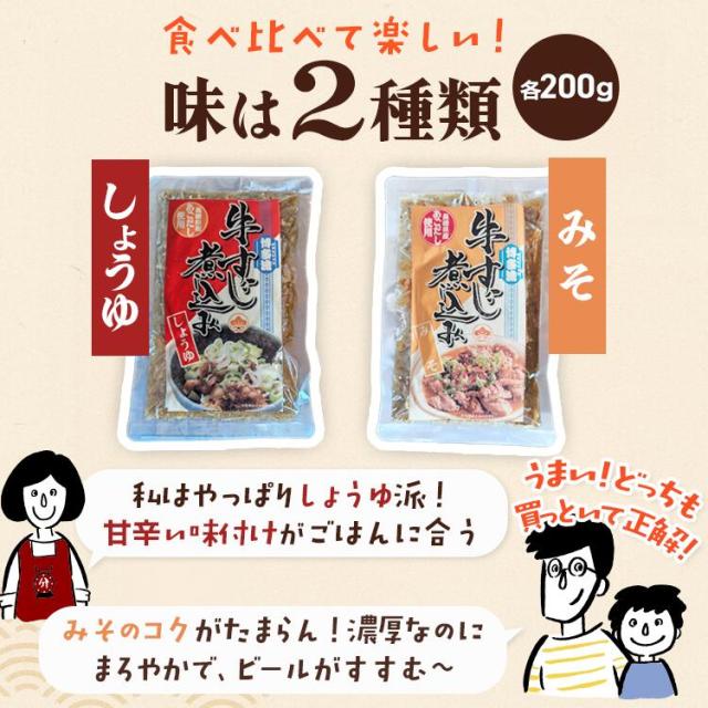 マルマツ産業 牛すじ煮込み <しょうゆ味・みそ味> 選べるセット 4袋/10袋/20袋/40袋 送料無料 おつまみ 時短おかず ギフト 非常食 こわけや