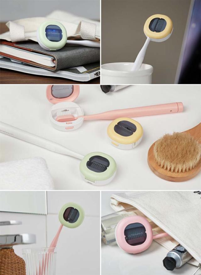 ３個セット 充電式歯ブラシ除菌キャップコンパクト MDK-TS00 イエロー 充電式歯ブラシ除菌キャップコンパクト MDK-TS00 UV除菌 紫外線 衛生的