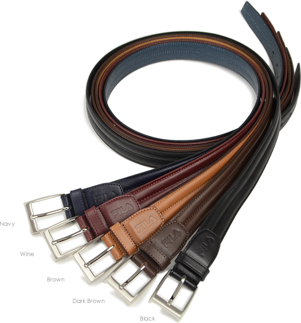 ベルト メンズ 牛革 ブランド　FILA フィラ