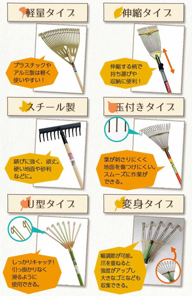 熊手 改良変身熊手（小） 農業 用具 工具 家庭菜園 収穫 レーキ ガーデンクリーナー 落ち葉 草集め 浅野木工所 最大57%OFFクーポン -  庭園・庭づくり