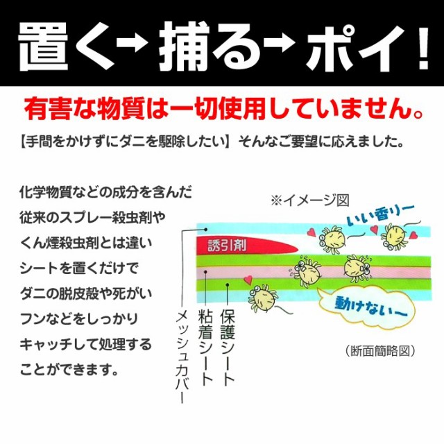 ダニ取りシート、ダニ捕りシート、ダニ、シート、ダニ退治、日本製、約3ヵ月、業務用、送料無料