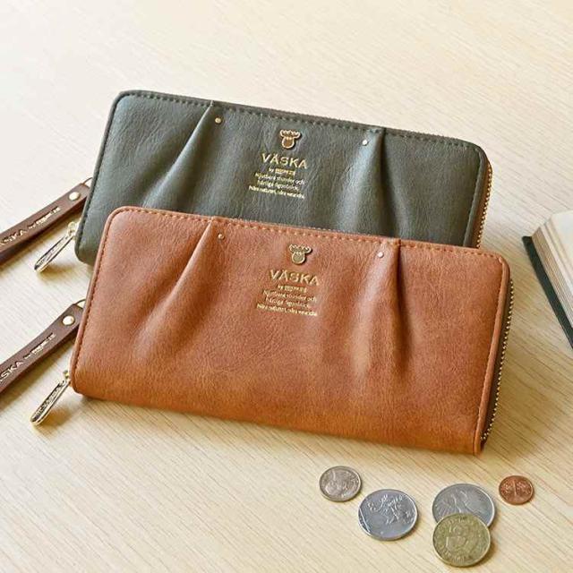 モズ 長財布 キャメル ブラウン 茶色 タグ付き 新品　moz 財布　ウォレット 楽天市場】長財布 VASKA by moz レディース ブランド MOZ モズ