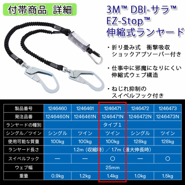 超特価在庫 3M フルハーネス フロント D リング付き + 3M DBの通販はau PAY マーケット - 鉄・資材センター|商品ロットナンバー:448601427 低価通販