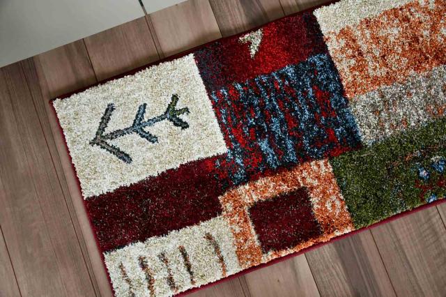 キッチンマットレッド