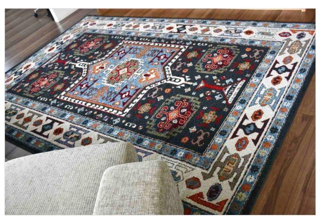 ネイビー系ラグ