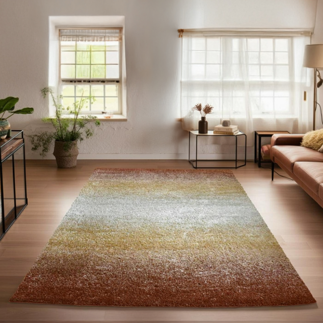 ラグ　オレンジ系