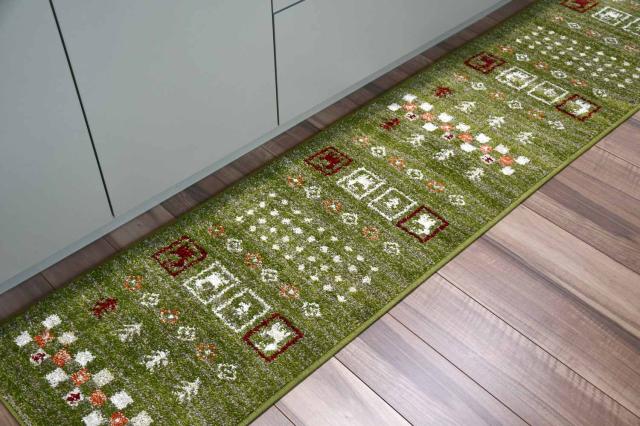 キッチンマットグリーン