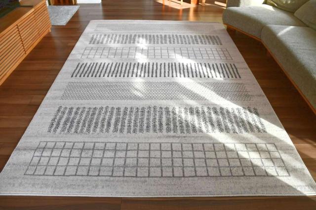 ウール ラグ グレー