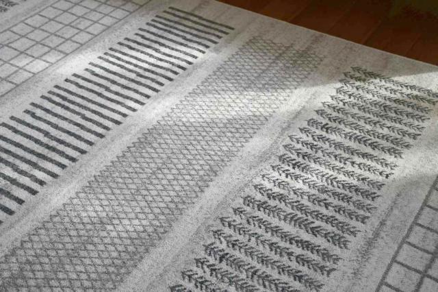 ウール ラグ グレー