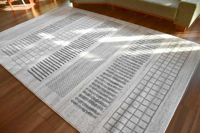 ウール ラグ グレー