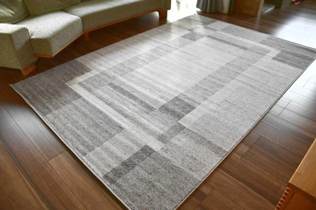 ウール ラグ グレー