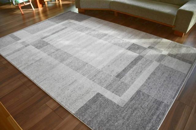 ウール ラグ グレー