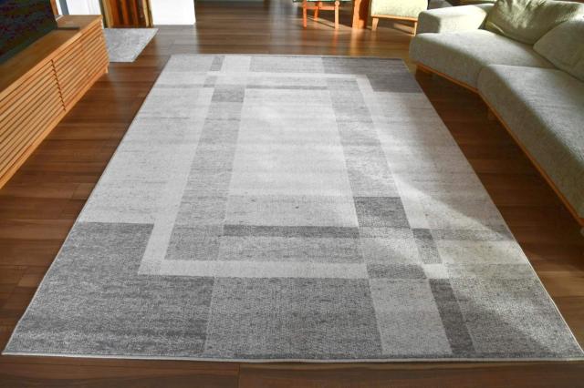 ウール ラグ グレー