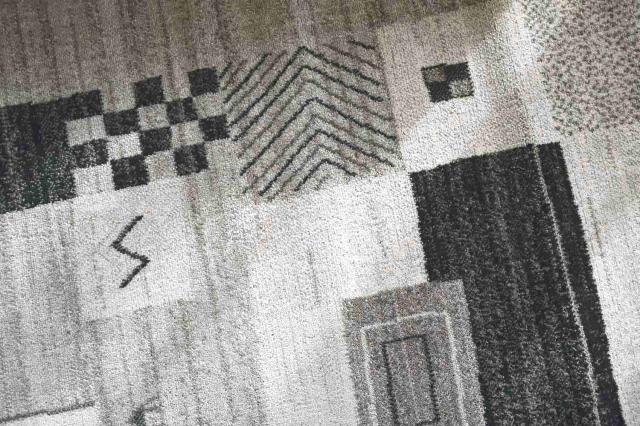 ウール ラグ グレー