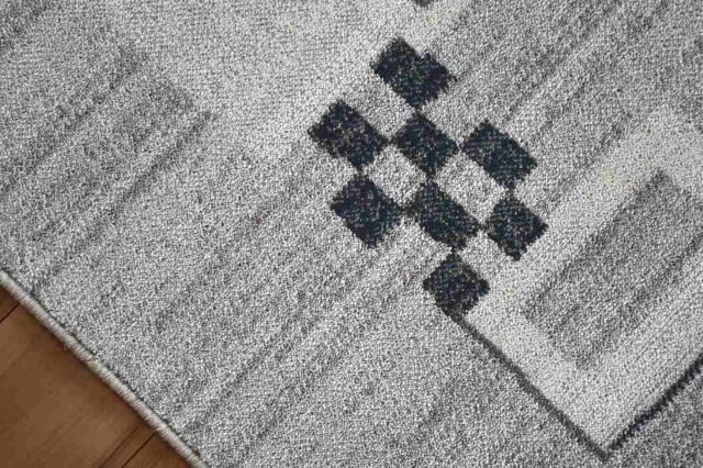 ウール ラグ グレー