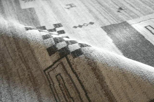 ウール ラグ グレー