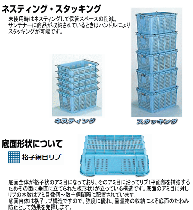 三甲 サンコー サンテナー A#120 ハンドル付 5個セット 外寸:808×553