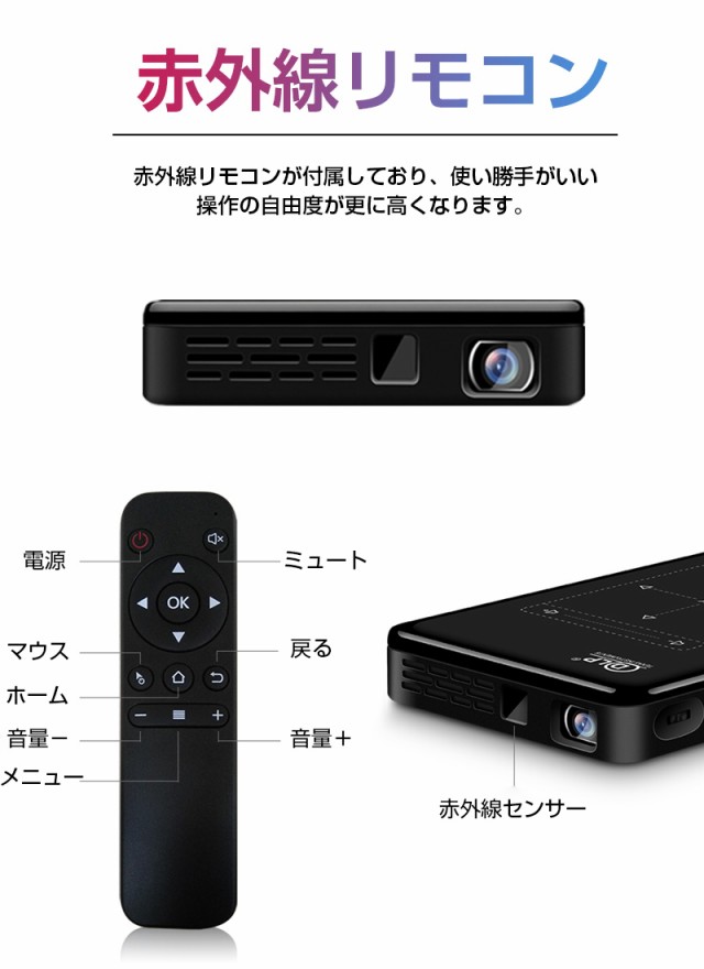 超小型プロジェクター 家庭用 ホームプロジェクター モバイル