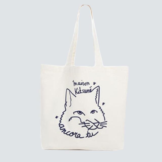 新品　maison kitsuné メゾンキツネ　トートバッグ ホワイト メゾンキツネ MAISON KITSUNE トートバッグ キャンバス