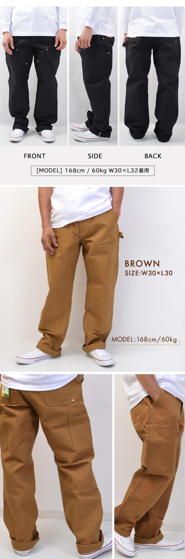 Carhartt ダブルニーパンツ　ブラウン W38×L32ワークパンツ Carhartt カーハート メンズ ダブルニー ダック ペインター