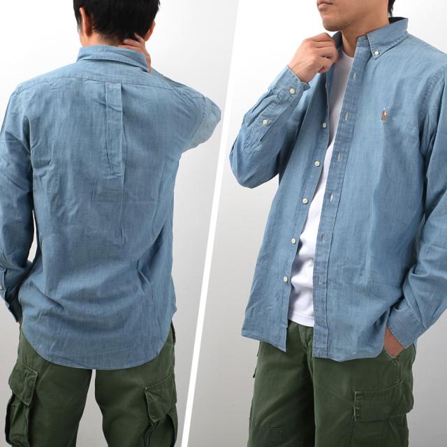 ポロラルフローレン デニムシャツ メンズ シャンブレーシャツ 長袖