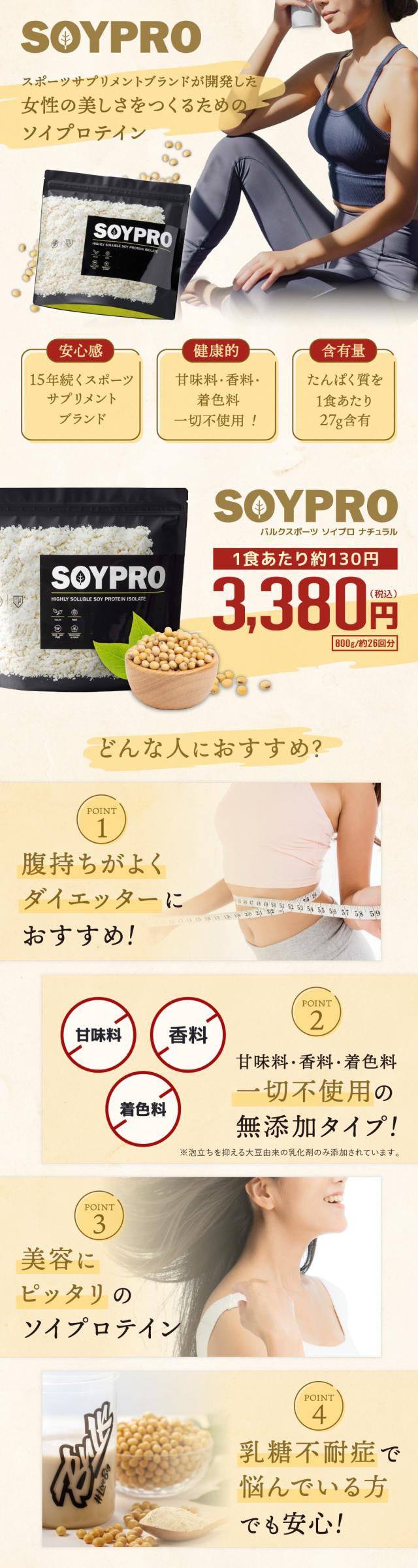 バルクスポーツ ソイプロ。スポーツサプリメント専門メーカーが開発した本気のソイプロテイン