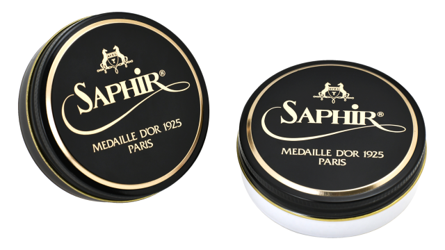Saphir Noir (サフィールノワール)ビーズワックスポリッシュ 50ml×2 (黒、無色)