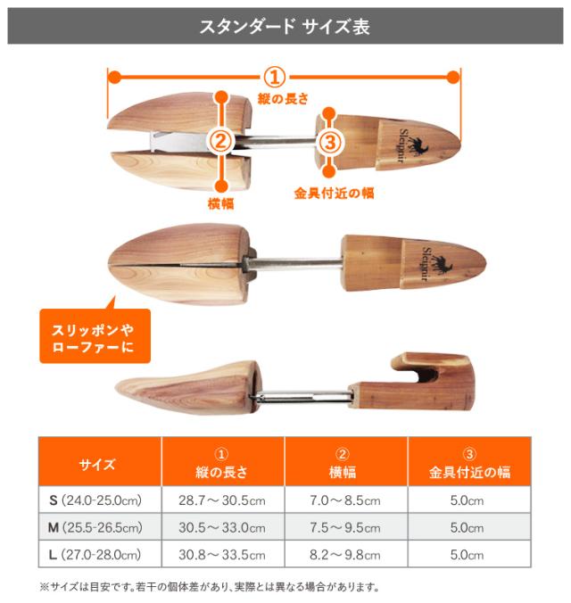 スタンダード サイズ表