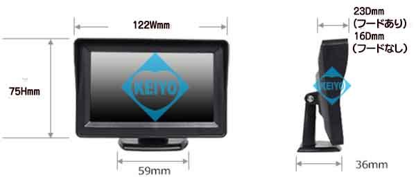 ASM-MNT430T【映像入力2系統対応4.3インチTFT液晶モニター】