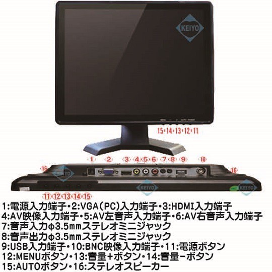 ASM-MNT190HVBR【HDMI・VGA・BNC・AV入力搭載19インチTFT液晶モニター