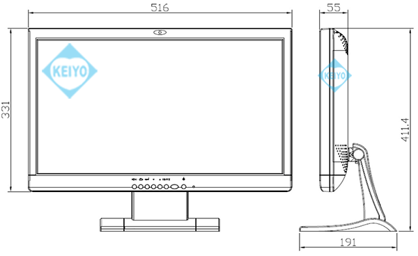 TCL-21.5MW3【HDSDI入力搭載RS-485対応21.5インチLEDバックライト液晶モニター】