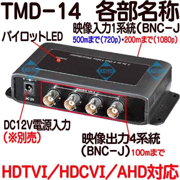 TMD-14【マルチフォーマット対応映像信号1入力4分配器】