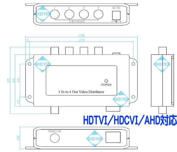 TMD-14【マルチフォーマット対応映像信号1入力4分配器】