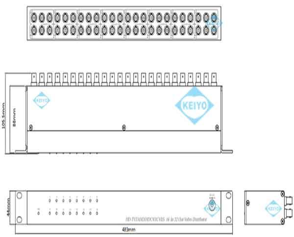 TMD-1632【TVD-1632】【HDTVI/HDCVI/AHDマルチフォーマット対応映像信号16入力32出力分配器】