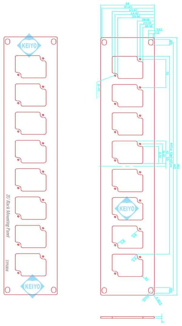 TMP-12D【TEP-12D（Rev.4）】【TMD-12・TMA-11用19インチマウンティングパネル(2U)】
