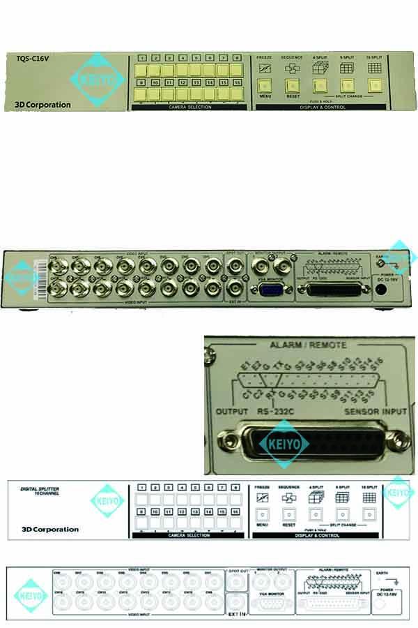 TQS-C16V【19インチラック対応VGA出力搭載画面16分割ユニット】