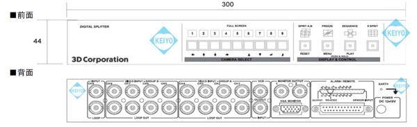 TQS-C9V【19インチラック対応VGA出力搭載画面9分割ユニット】