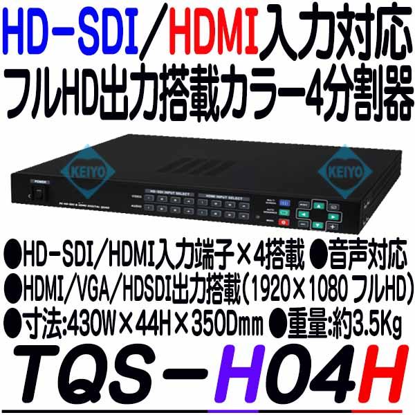 TQS-H04H【19インチラック対応HD-SDI・HDMI入力対応画面4分割ユニット】
