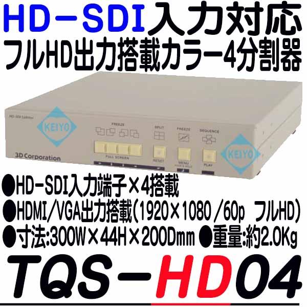 TQS-HD04【19インチラック対応HD-SDI入力対応画面4分割ユニット】