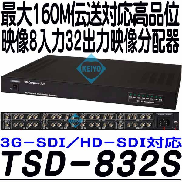TSD-832S【3G-SDI・HD-SDI対応映像信号8入力32分配器】