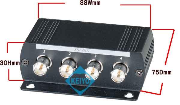 TSD-A14【3G-SDI/HD-SDI対応映像信号1入力4分配器】