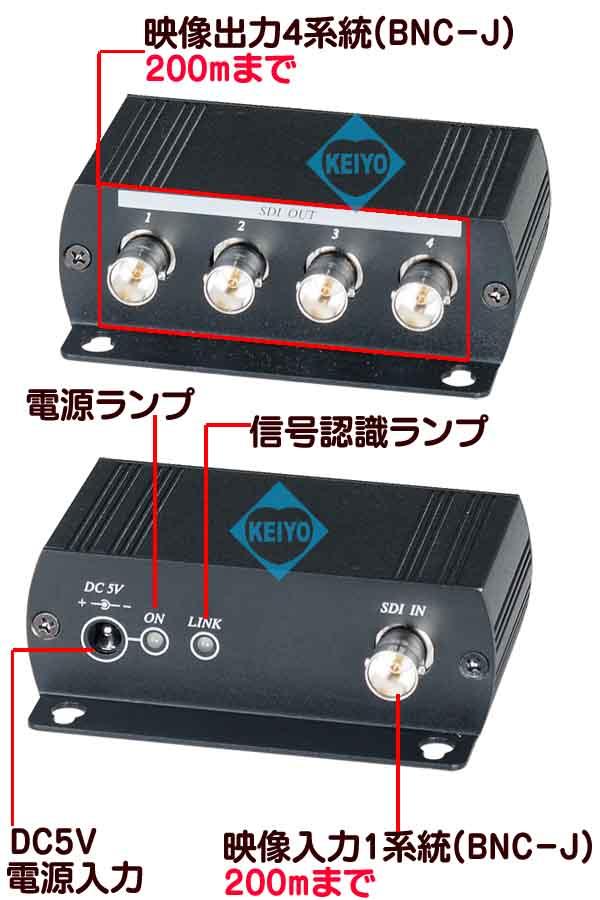 TSD-A14【3G-SDI/HD-SDI対応映像信号1入力4分配器】