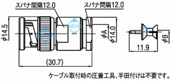 BNCP-5SPN【5C2V・5CFB用ワンタッチ締付けBNCPコネクタ】