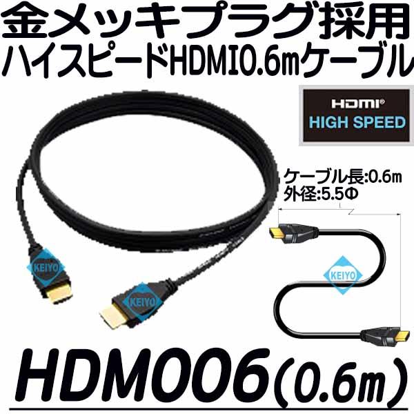 HDM006【カナレ製ハイスピードHDMI0.6mケーブル】
