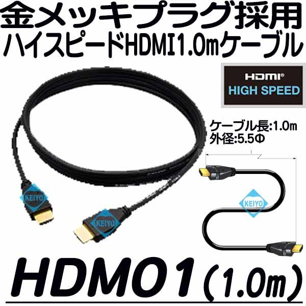 HDM01【カナレ製ハイスピードHDMI1.0mケーブル】