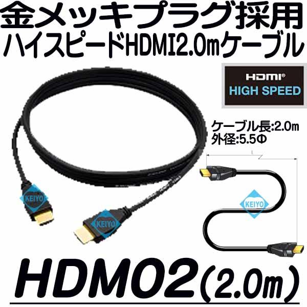 HDM02【カナレ製ハイスピードHDMI2.0mケーブル】